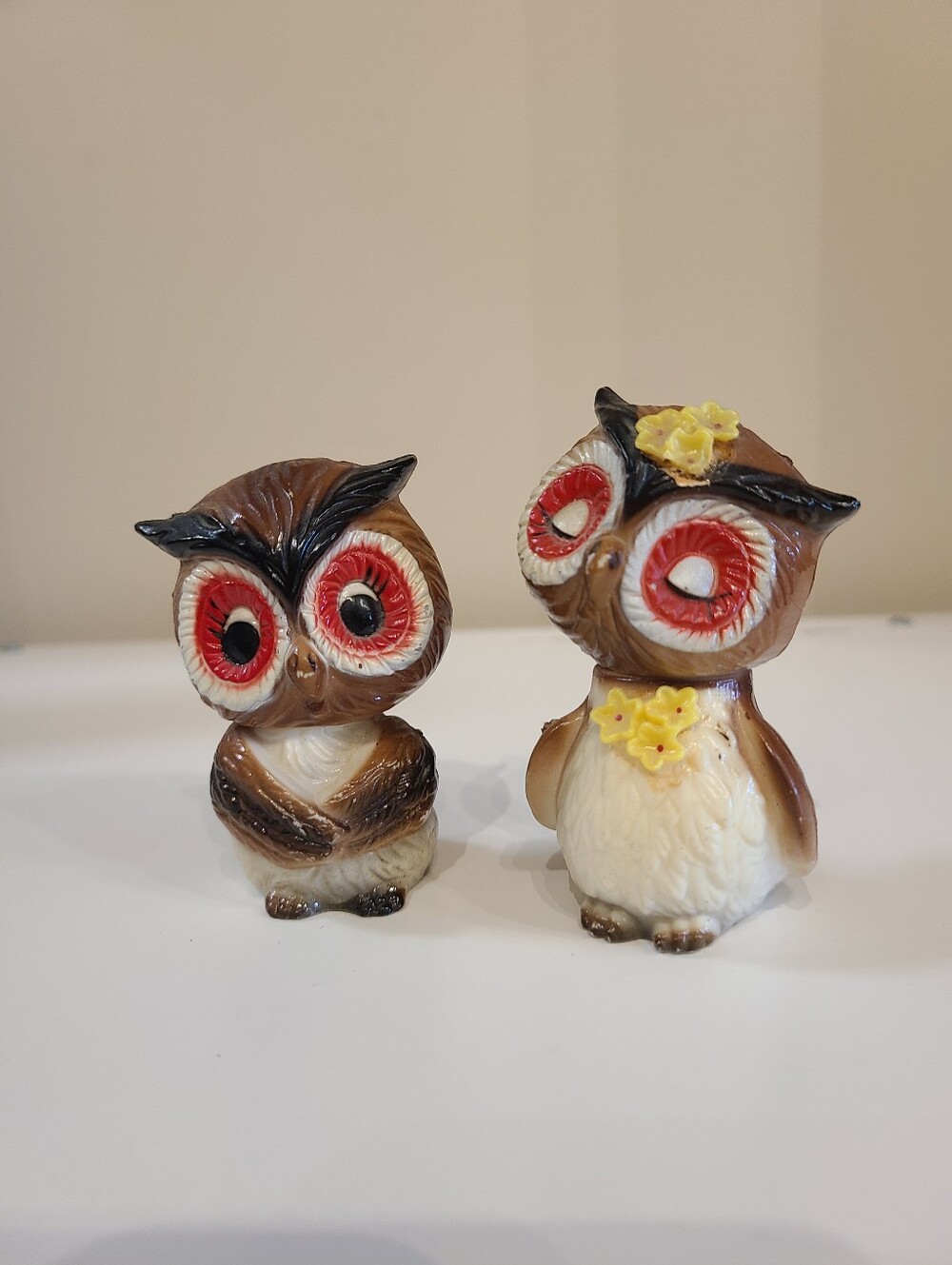 Vintage Owl Salt & Pepper Shakers
